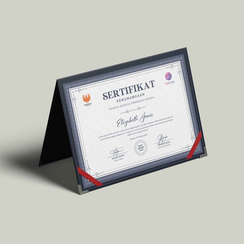 Sertifikat Penghargaan Profesional dengan Sentuhan Formal dan Estetik - Image 2