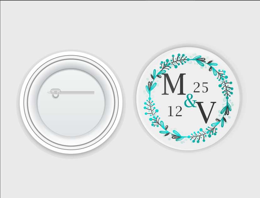 Pin Pernikahan Elegan dengan Sentuhan Alam dan Tanggal Spesial - Image 1