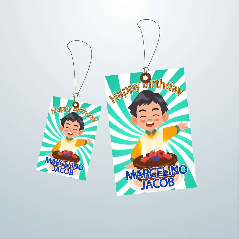 HangTag Ulang Tahun Anak Hijau - Image 1