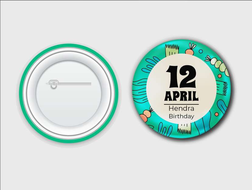 Pin Ulang Tahun Tropis dengan Tanggal Spesial - Image 1