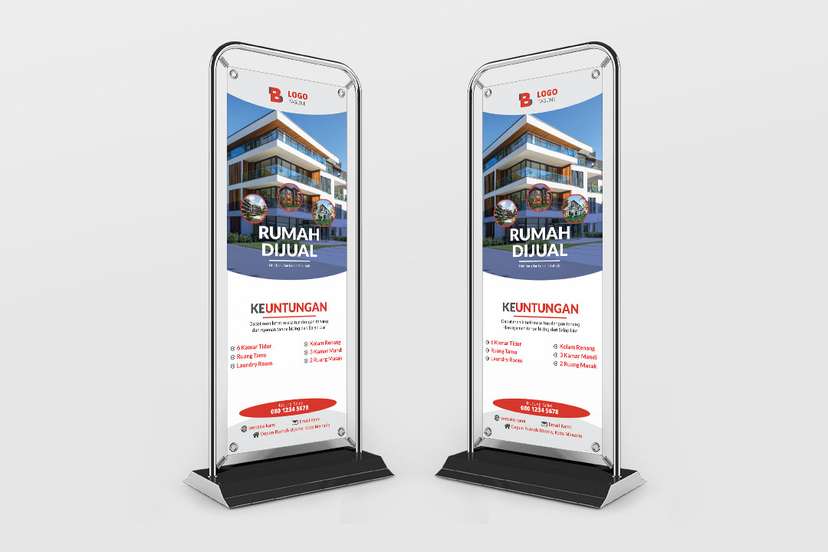 Banner Penjualan Rumah - Rumah Dijual Keuntungan Lengkap - Image 1