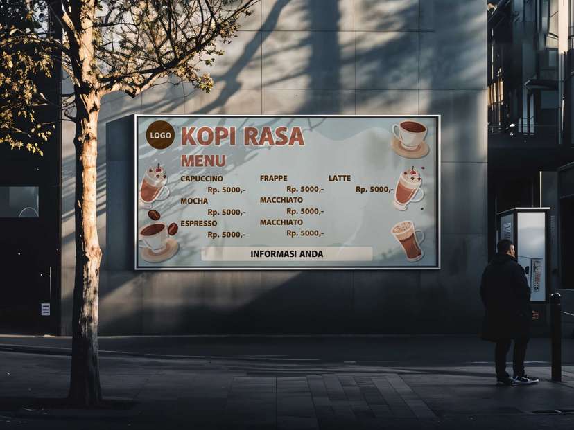 Baliho Kopi Biru Elegan - Image 1