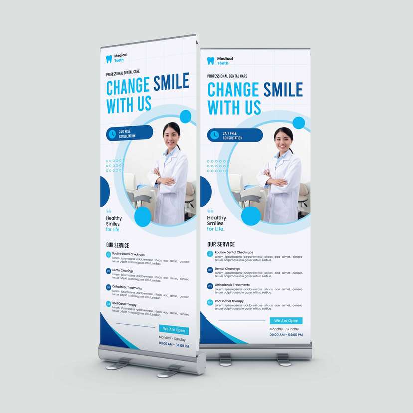 Roll Up Banner Dental Clinic 🏥📢 - Image 1