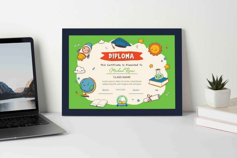 Sertifikat Kelulusan Anak Tema Edukasi Lucu - Image 1
