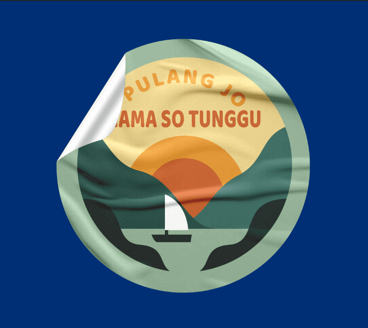 Design Circle Green and Yellow Mountain - Image 1