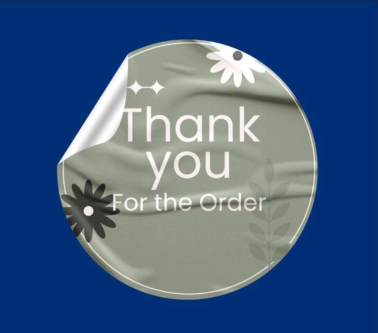 Design Circle with Elegant Floral Thank You Message - Image 1