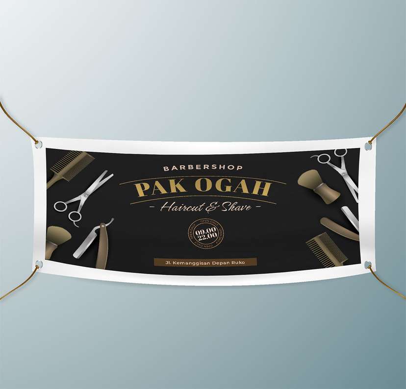 Spanduk Pak Ogah - Barber Shop - Image 1