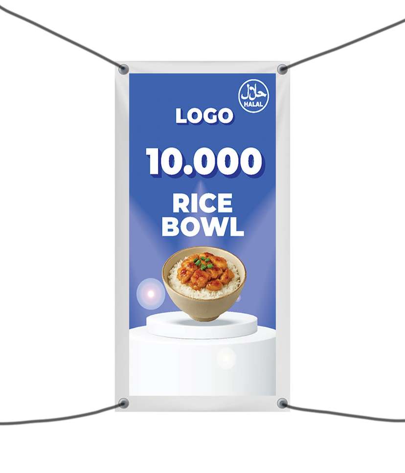 Spanduk Rice Bowl Halal Hanya Rp10.000 - Image 1