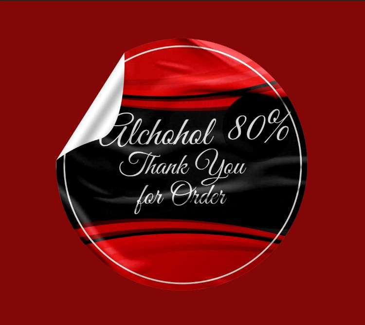 Stiker Terima Kasih untuk Pesanan Alcohol 80% - Image 1