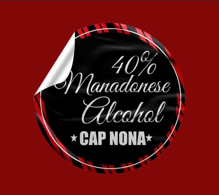 Stiker Alkohol 40% Manadonese - Cap Nona - Image 1