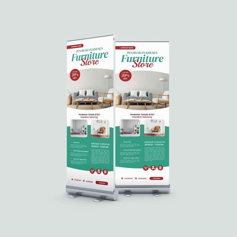 Roll Up Banner Furniture Store - Image 1