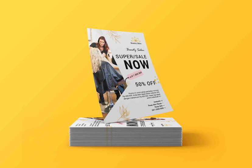 Flyer Promo Super Sale Beauty Salon Diskon 50% - Image 1