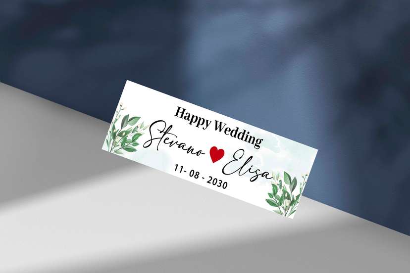 Wedding Plat Daun Hijau Natural - Image 1