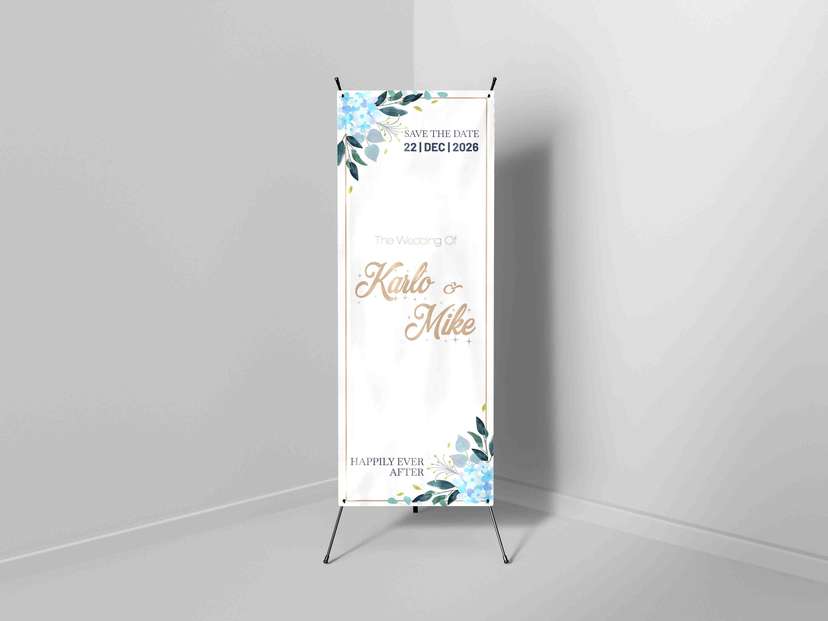 X-Banner Save The Date Elegant Wedding Karlo & Mike - Image 1