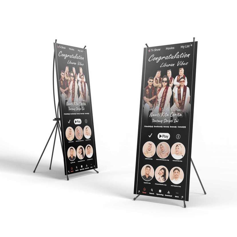 Banner Kelulusan Hitam Dengan Thema Video N Series - Image 1