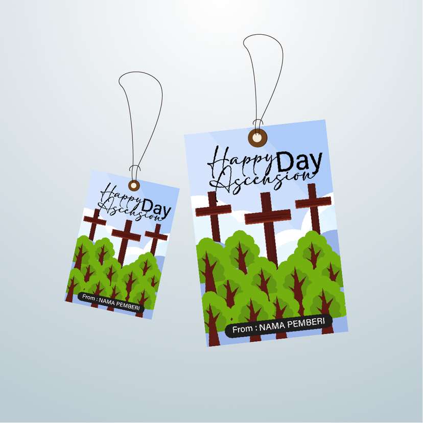 Hangtag Salib Tersembunyi di Pepohonan - Image 1