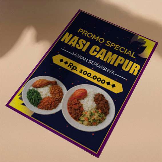 Flyer Promo Nasi Campur – Tema Hitam Elegan - Image 1