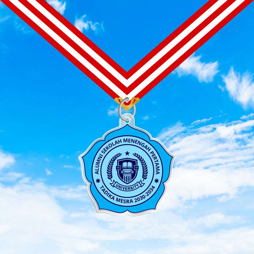 Medali Akrilik Kelulusan/Wisuda Sekolah - Tema Biru Muda ๐
- Image 1