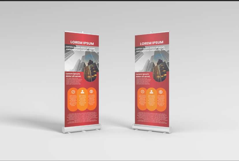 Banner Korporat Enerjik dengan Nuansa Merah dan Oranye - Image 1