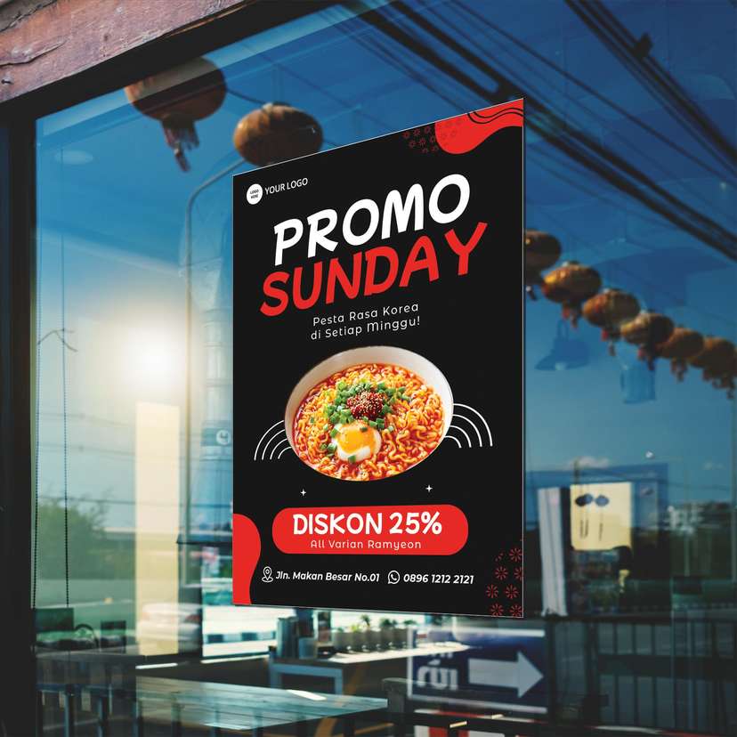 Poster Promo Makanan Sunday Ramyeon - Image 1