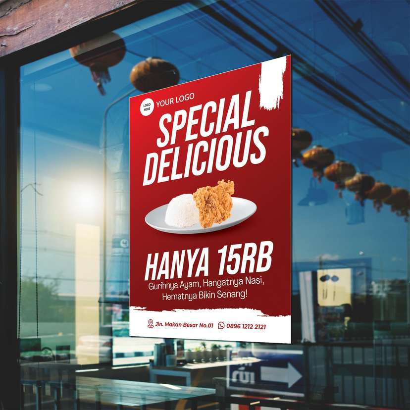 Poster Promo Makanan Paket Ayam Goreng Special Delicious - Image 1