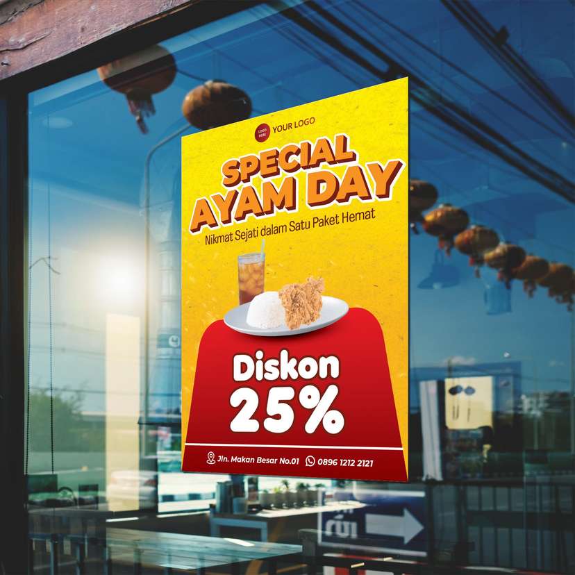 Poster Promo Makanan Ayam Goreng Crispy Special Ayam Day - Image 1