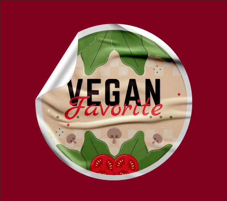 Sticker Vegan Favorite – Tampilan Segar untuk Produk Plant-Based - Image 1