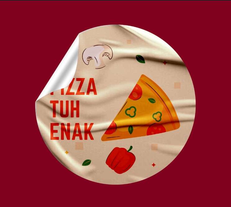 Sticker Pizza Tuh Enak – Tampilan Fun untuk Pecinta Roti Bundar - Image 1