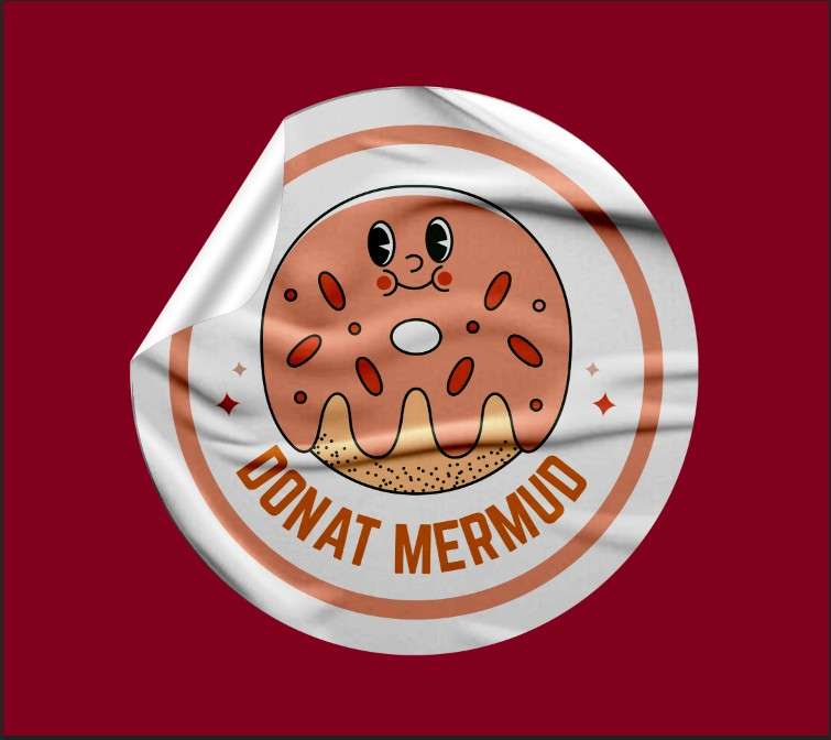 Sticker Donat Mermud – Desain Manis untuk Camilan Favorit Semua Usia - Image 1