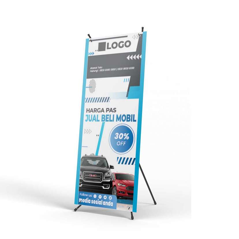 Banner Kios Top Up Biru Dengan Logo Logo Produk Lengkap - Image 1