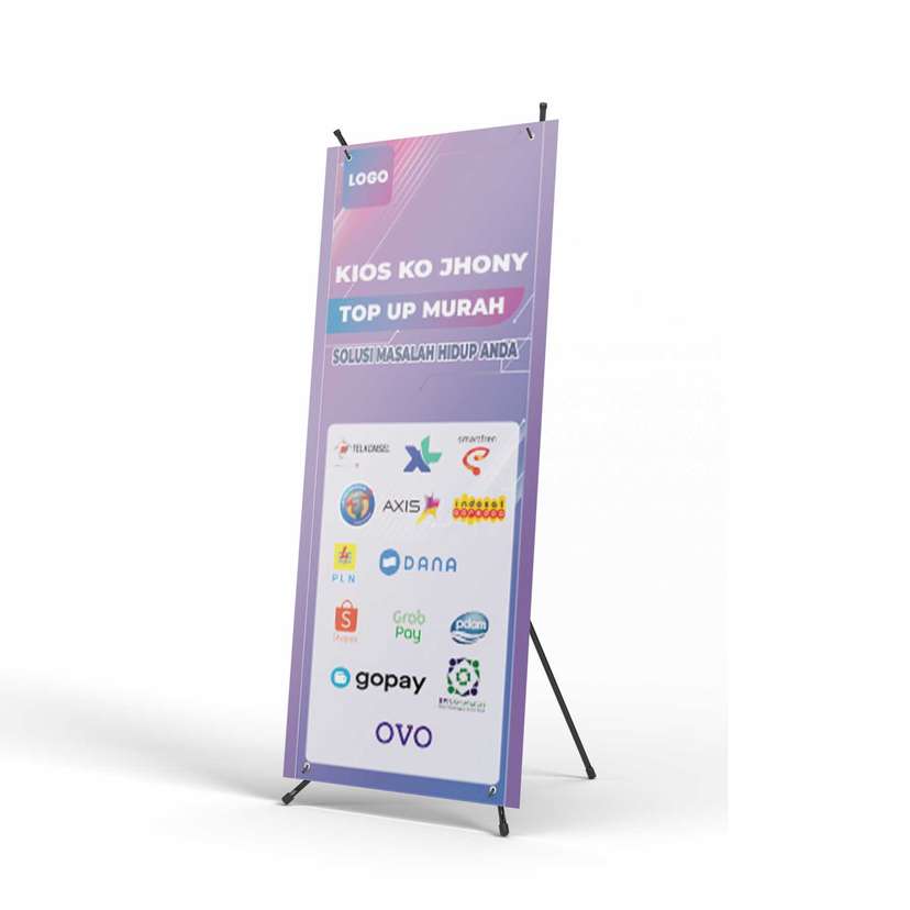 Banner Kios Berwarna Ungu Elektrik dan Keren - Image 1