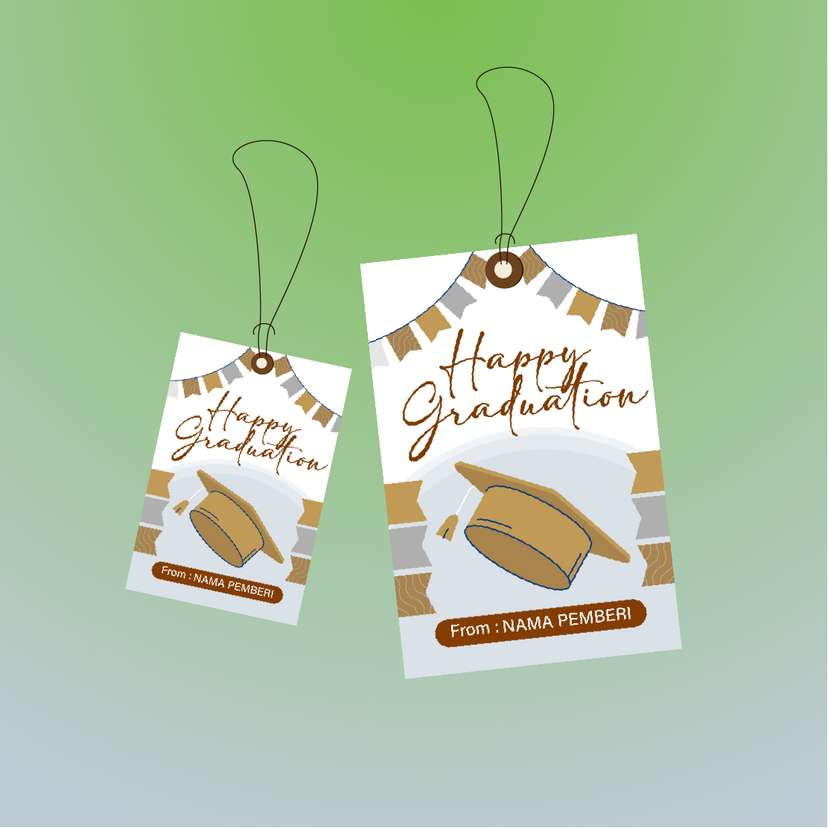Hangtag Graduation Nuansa Rustic Gold - Image 1