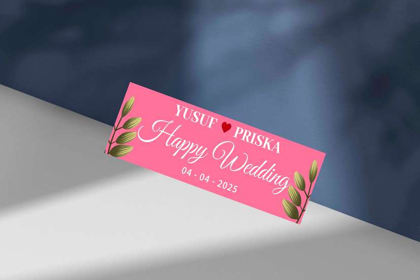 Wedding Plat Pink Floral - Image 1