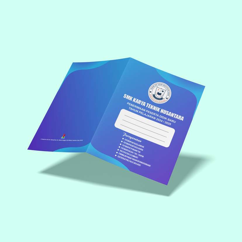 Map Folder Dengan Design Gradasi Biru - Image 1