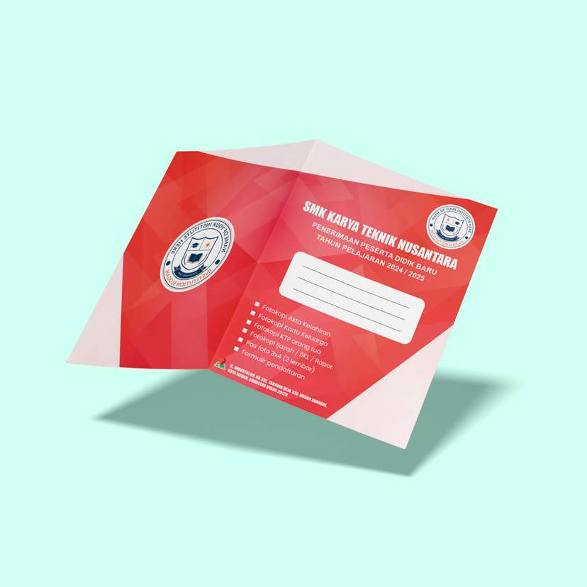 Map Folder Dengan Design Merah Gradasi - Image 1