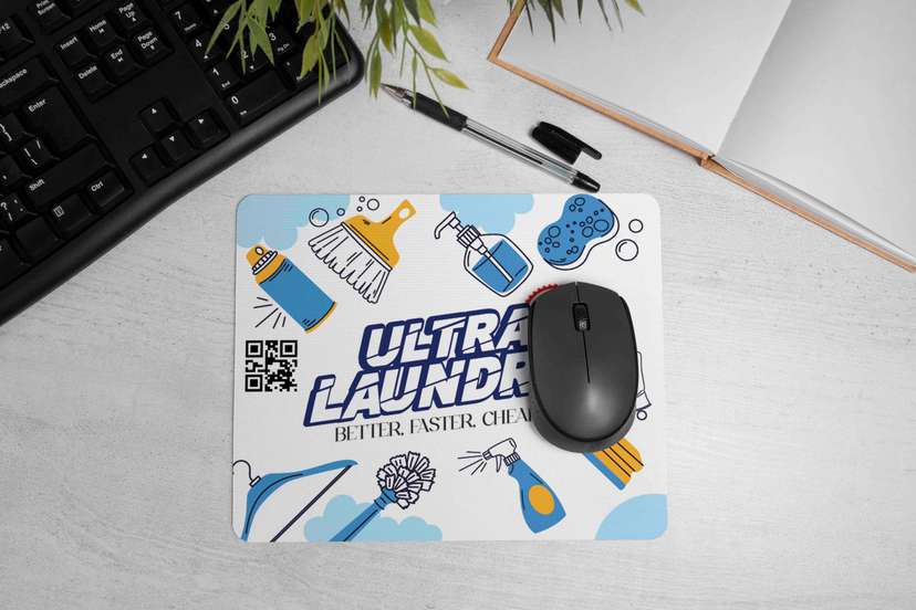 Mousepad Laundry Desain Bersih & Modern untuk Layanan Kebersihan Profesional - Image 1