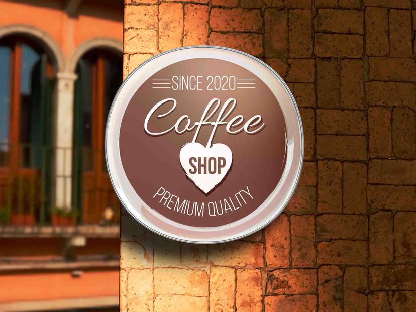 Neon Box Bundar Coffee Shop Premium - Image 1