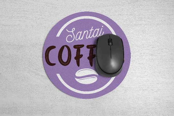 Mousepad Bulat Santai Coffee - Image 1
