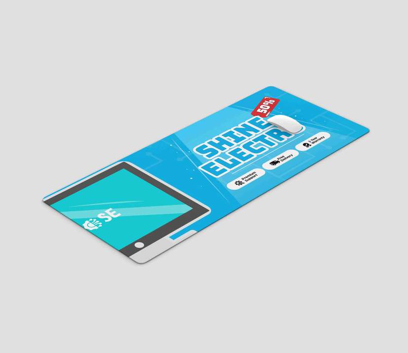 Mousepad Panjang Desain Promo Elektronik dengan Diskon 50% - Image 1