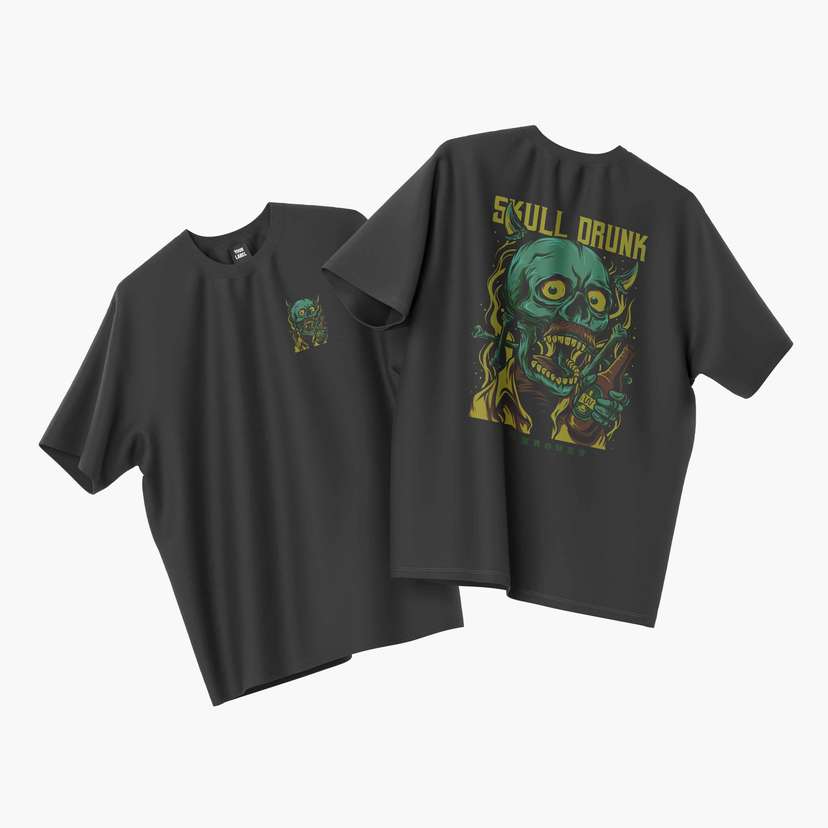 Kaos Streetwear - Skull Drunk - Image 1