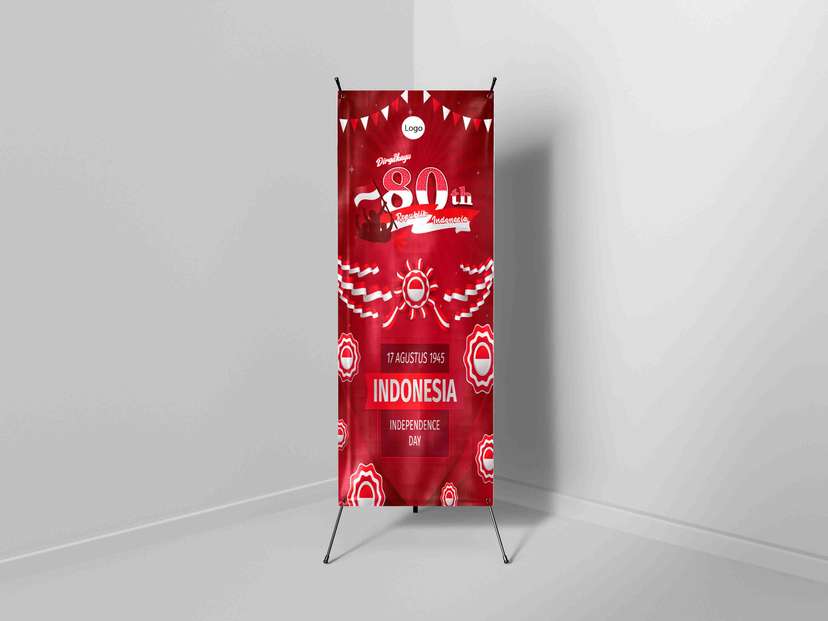 X Banner Bendera Indonesia - Image 1