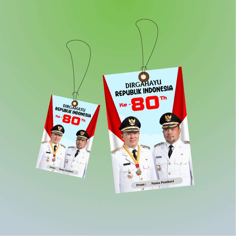 Hangtag Vintage Merah Putih Nuansa Tradisional - Image 1