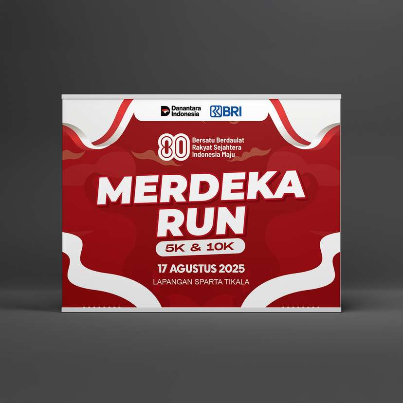 Backdop Banner Merdeka Run Event Running - Image 1