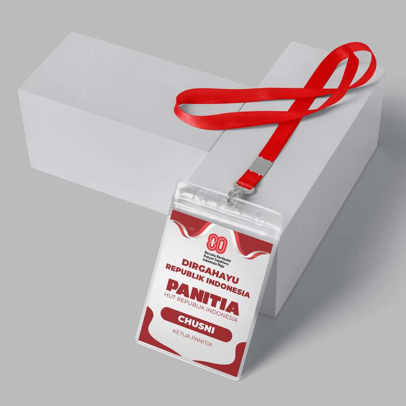 Id Card Panitia Kemerdekaan Merah Putih Dominan Putih - Image 1