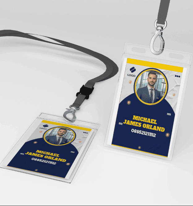 id card biru kuning profesional ekpresif - Image 1