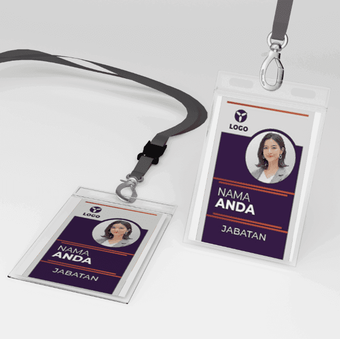 id card ungu orange simpel khusus terpercaya - Image 1