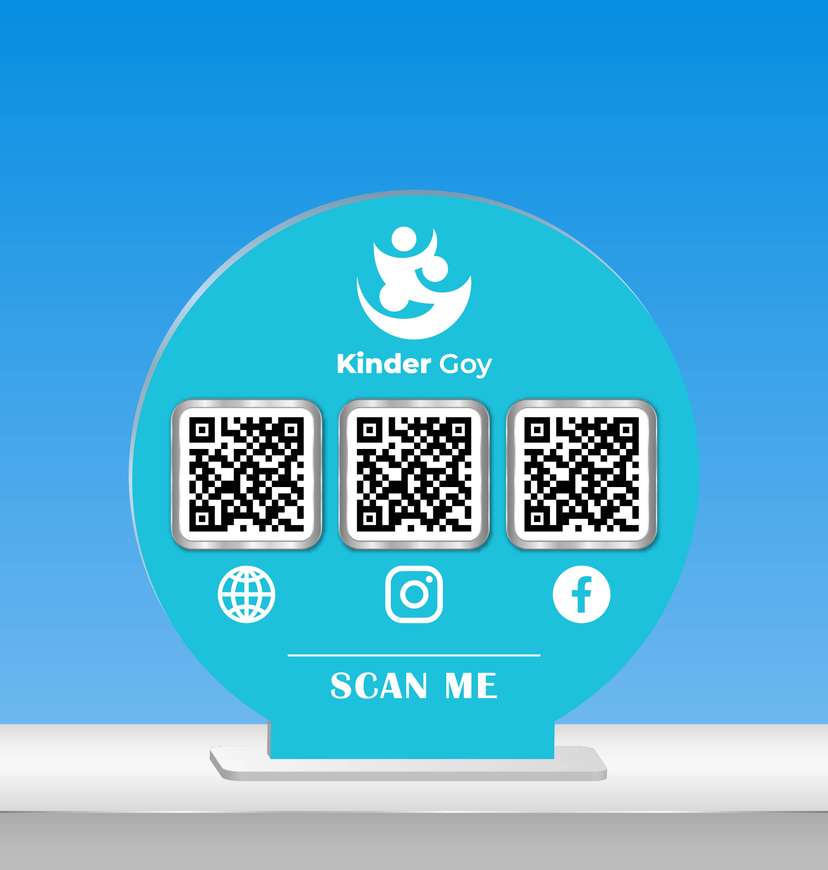 Round Acrylic Multi QR Stand - Image 1