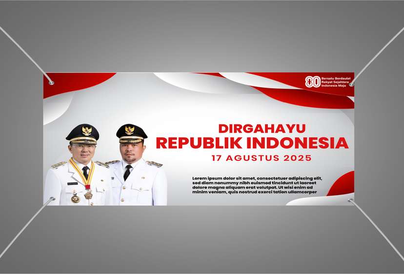 Baliho Kemerdekaan Elegan dan Penuh Perjuangan - Image 1