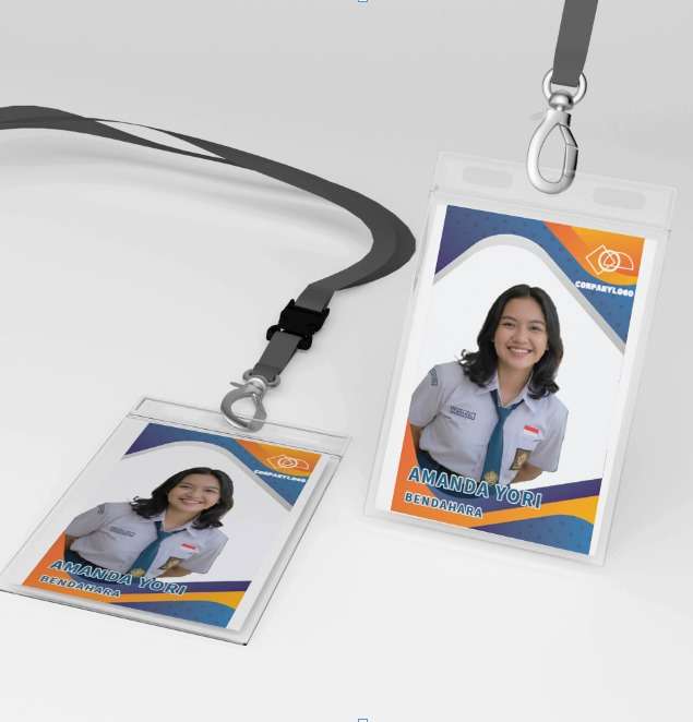 ID Card dengan Desain Geometris dan Warna Kontras - Image 1