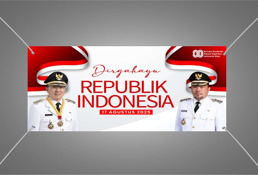 Baliho Kemerdekaan Lambang Merah Putih Berkibar untuk Negeri - Image 1